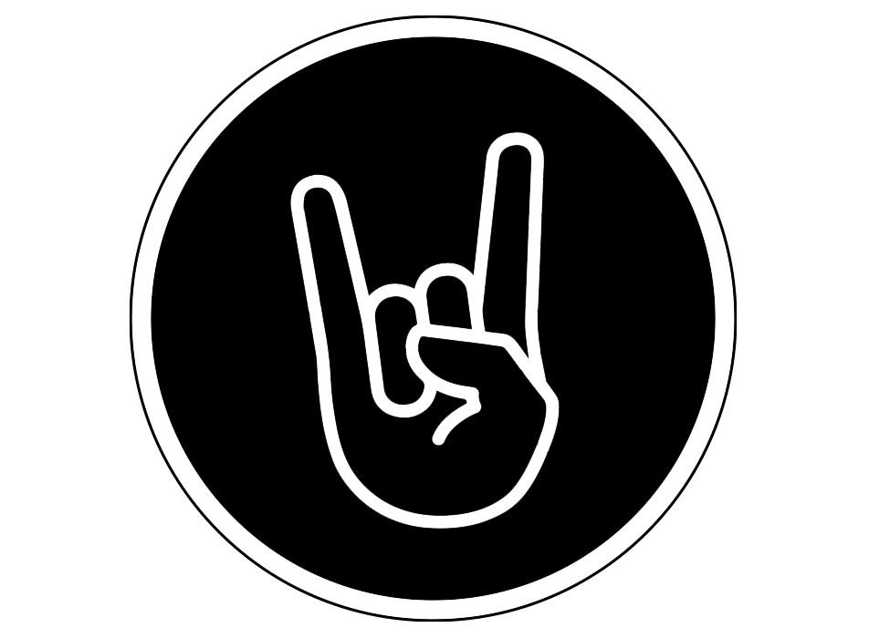 Logo der Firma Lindel Bau- eine Hand, die zwei Finger abspreizt- in Rockerhaltung- als Logo für die website